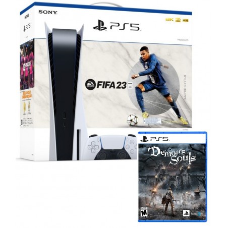 SKLADOM - Sony PlayStation 5 BluRay + FIFA 23 CZ + Demon's Souls, herná konzola PS5, nový, zabalený, záruka